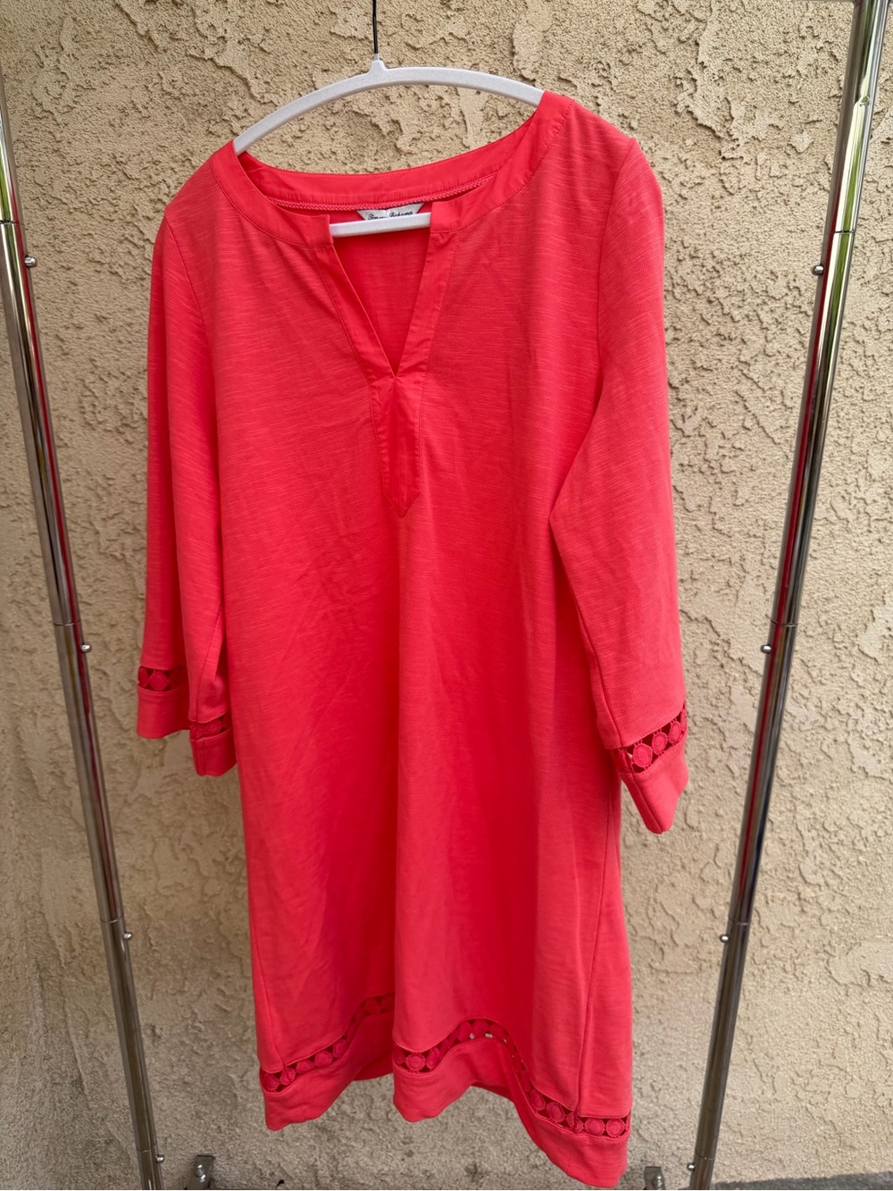 Tommy Bahama Coral-Red V-Neck Shirt